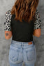 Leopard Round Neck Short Sleeve T-Shirt