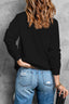 HO HO HO Graphic  Round Neck Sweatshirt