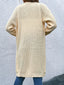 Open Front Cable-Knit Longline Cardigan