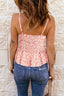 Smocked Square Neck Spaghetti Strap Cami
